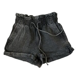 Paperbag Denim Shorts - XS